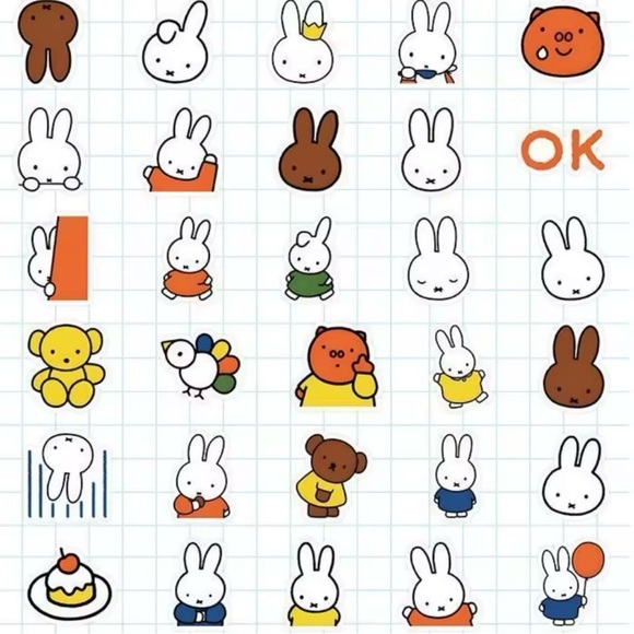 Miffy Rabbit Sticker Set – 64 Pc Cute Cartoon - Picture 2 of 12